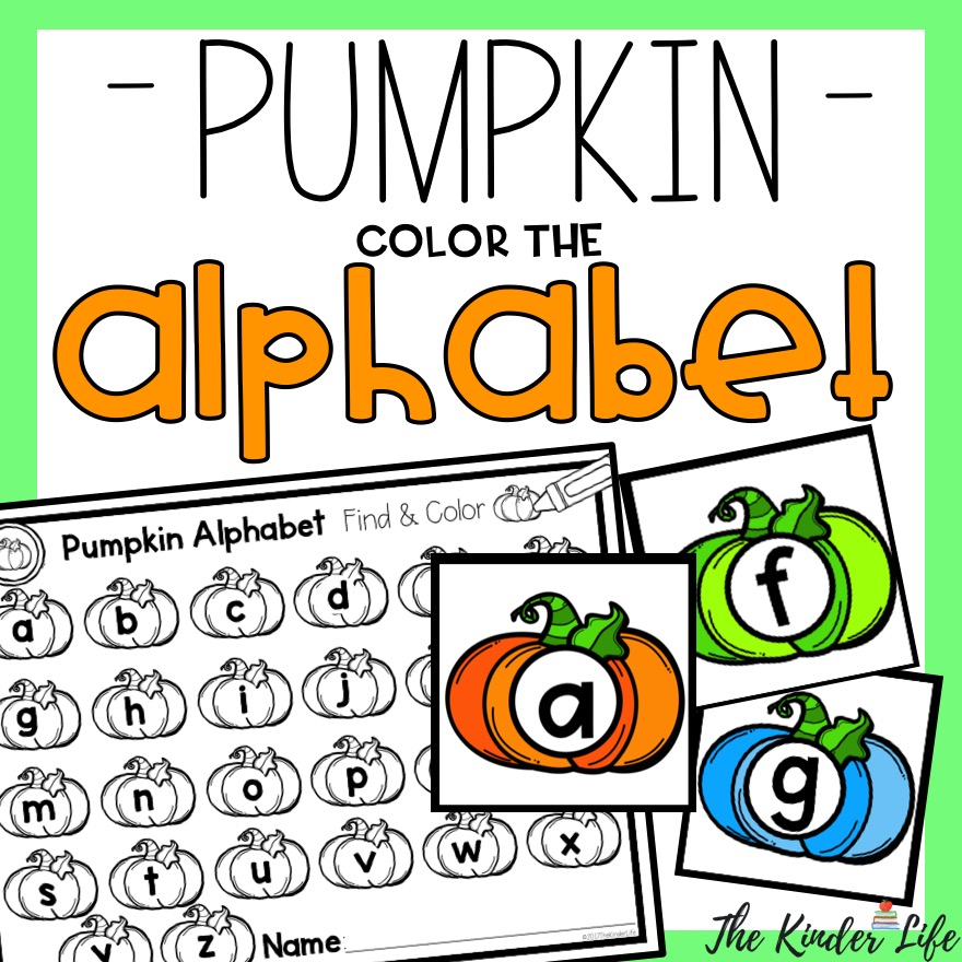 Free Lowercase Letters Pumpkin Find and Color Game