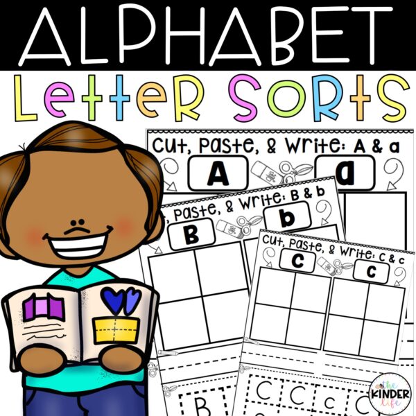 Uppercase and Lowercase Letter Sort | Cut and Paste Letter Matching